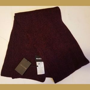 NWT NAADAM 70”x 10” ribbed 100% CASHMERE scarf